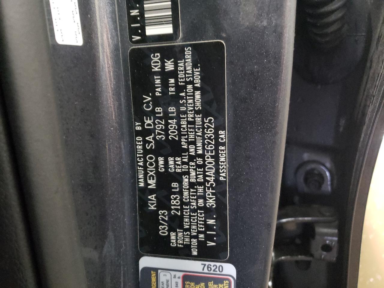 2023 KIA Forte VIN 3KPF54AD0PE623625 Copart auction photo, front end / rear end damage thumbnail 13