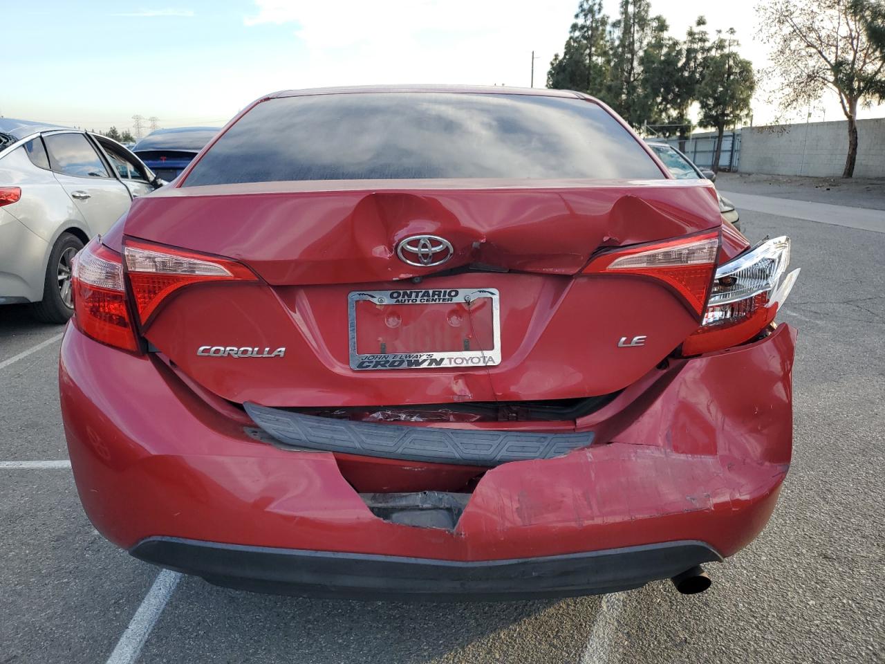 2018 Toyota Corolla VIN 2T1BURHE6JC040799 Copart auction photo, rear end damage thumbnail 6