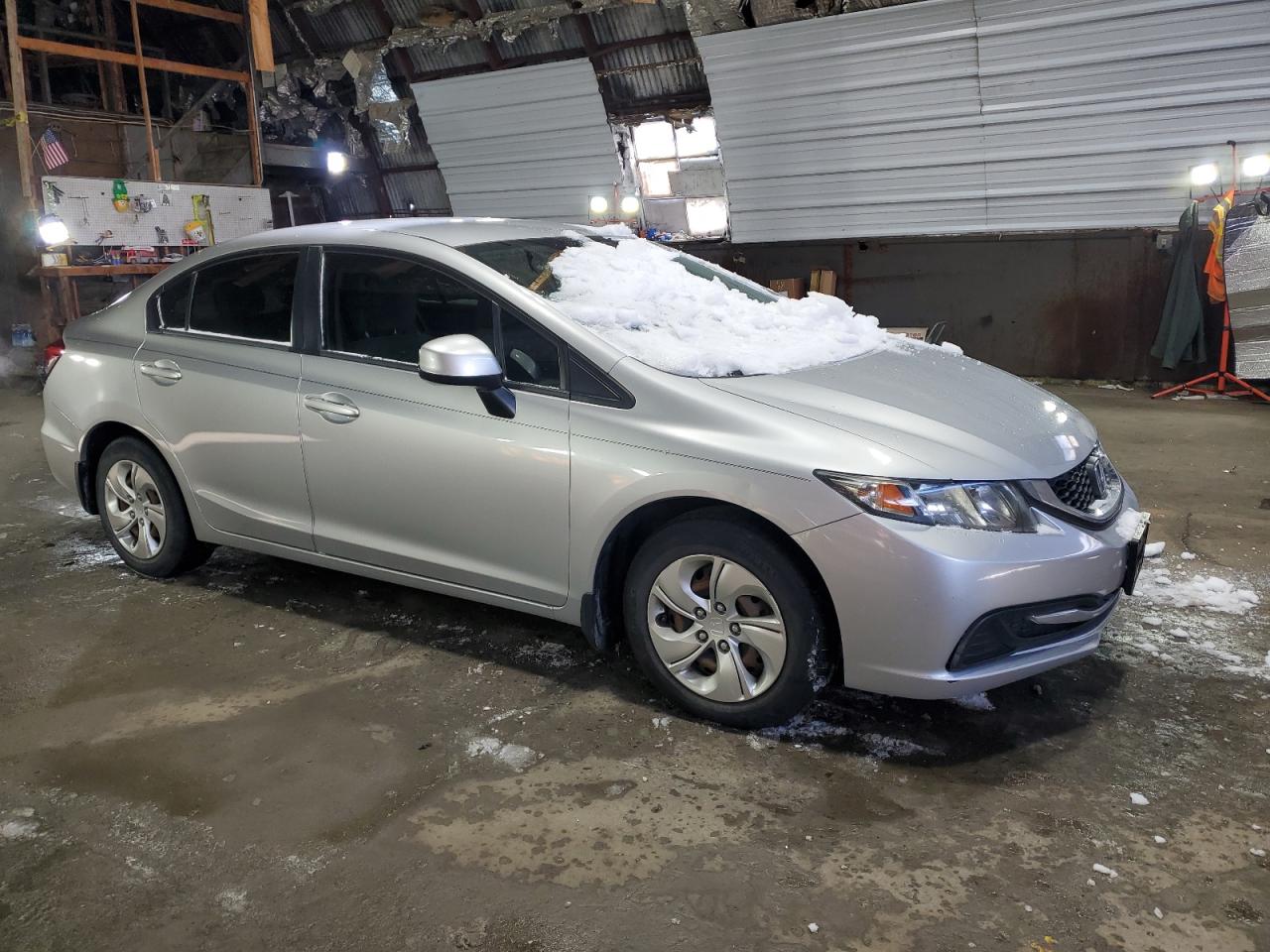2013 Honda Civic VIN 2HGFB2F51DH583474 Copart auction photo, side damage thumbnail 4