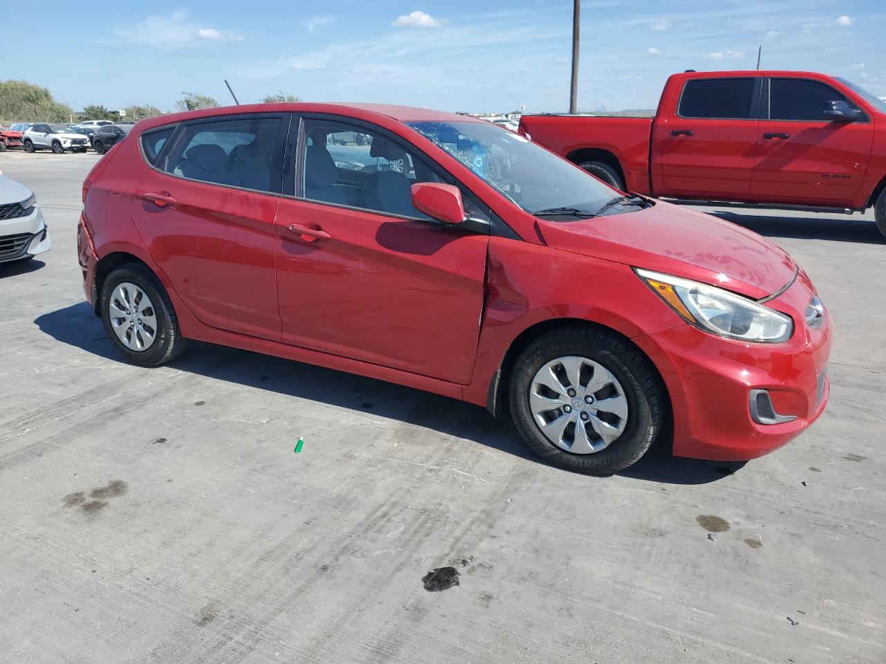 2015 Hyundai Accent VIN KMHCT5AE5FU220923 Copart auction photo, all over damage thumbnail 4