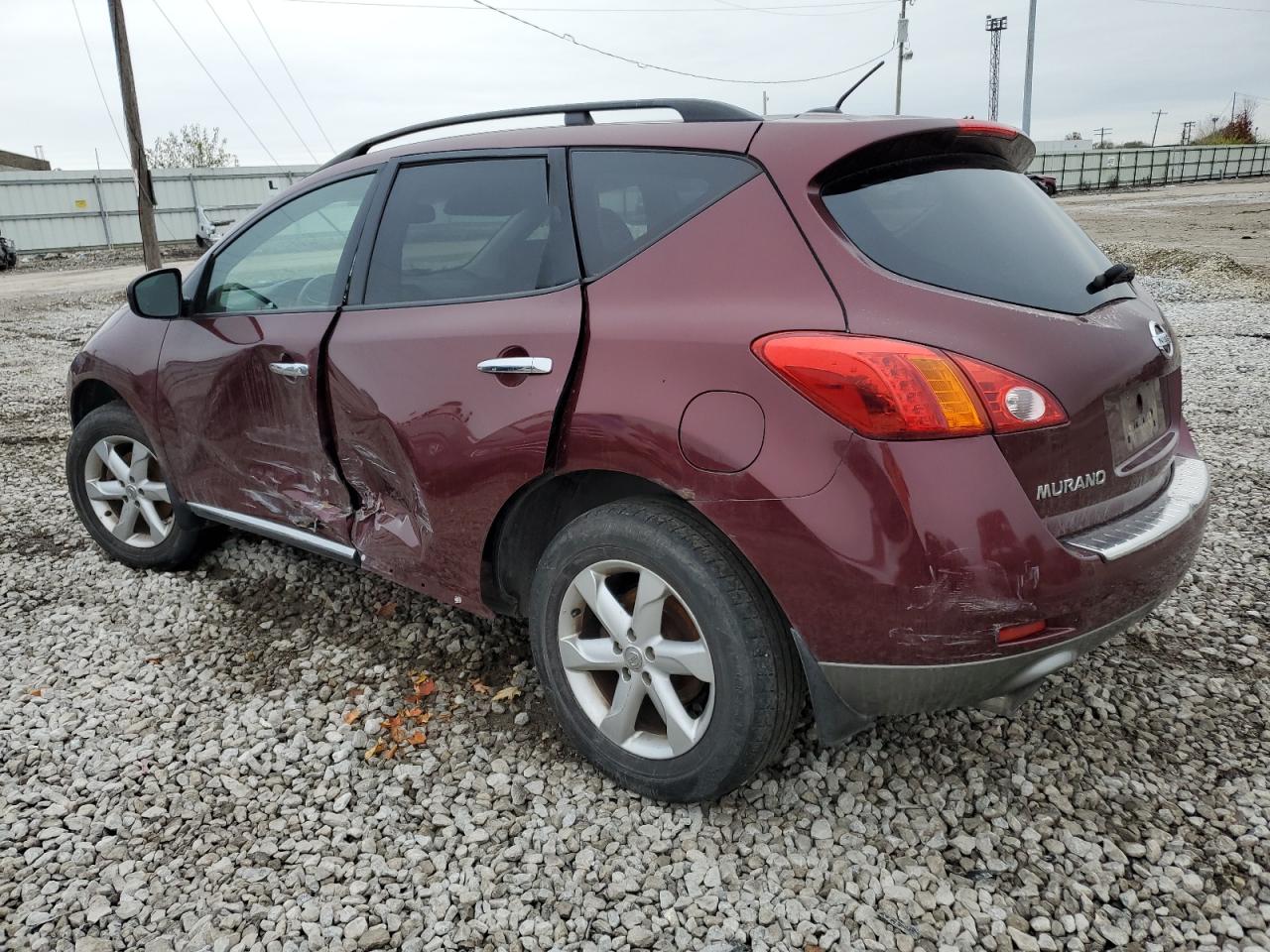 2009 Nissan Murano VIN JN8AZ18U59W029435 Copart auction photo, side damage thumbnail 2