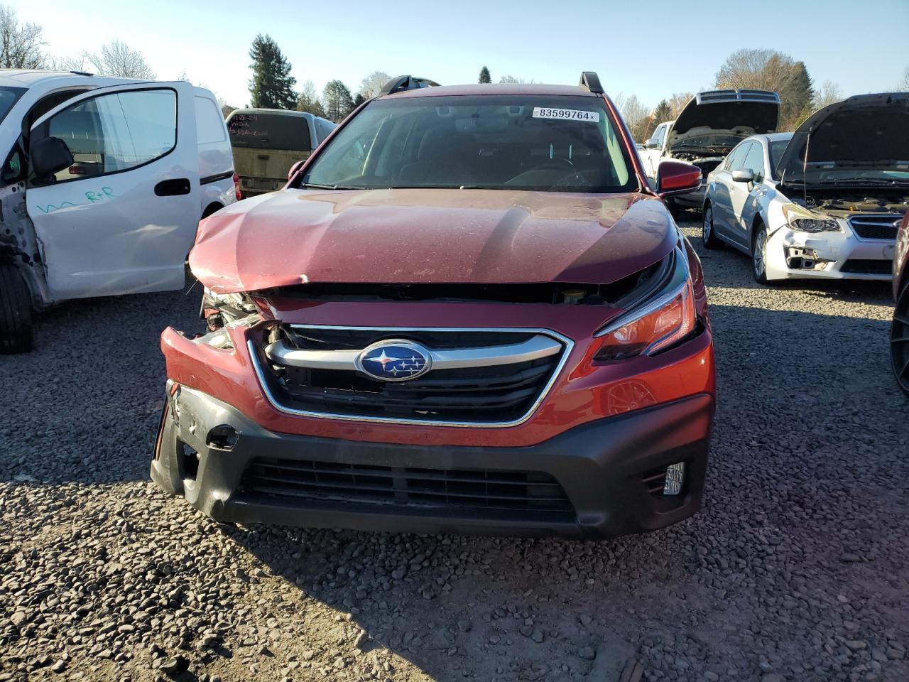2020 Subaru Outback VIN 4S4BTACC8L3192178 Copart auction photo, front end / side damage thumbnail 5
