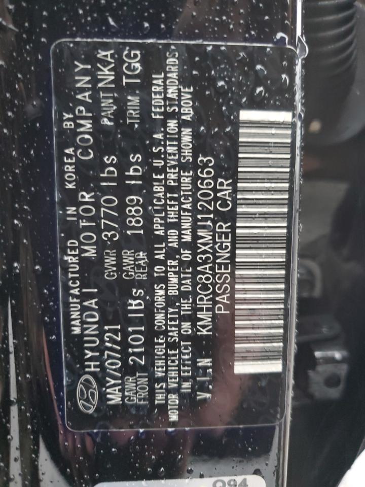 2021 Hyundai Venue VIN KMHRC8A3XMU120663 Copart auction photo, front end damage thumbnail 13