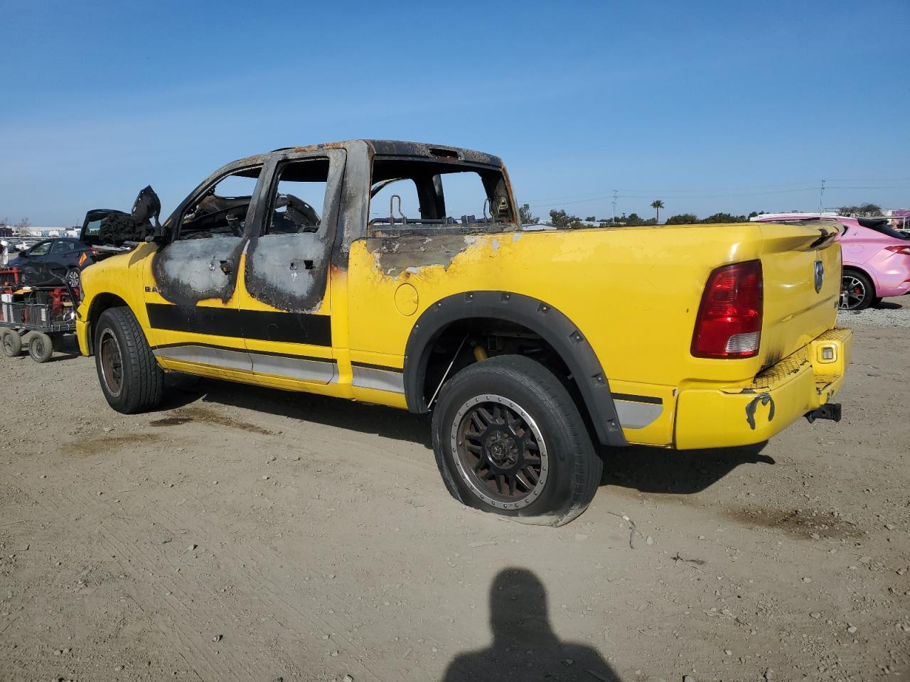 2011 Dodge RAM VIN 1D7RB1GP0BS523896 Copart auction photo, burn damage thumbnail 2