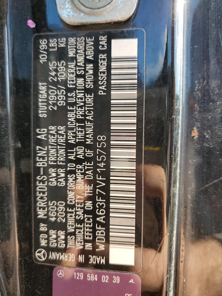 1997 Mercedes-Benz SL-klasse VIN WDBFA63F7VF145758 Copart auction photo, minor dent/scratches damage thumbnail 12