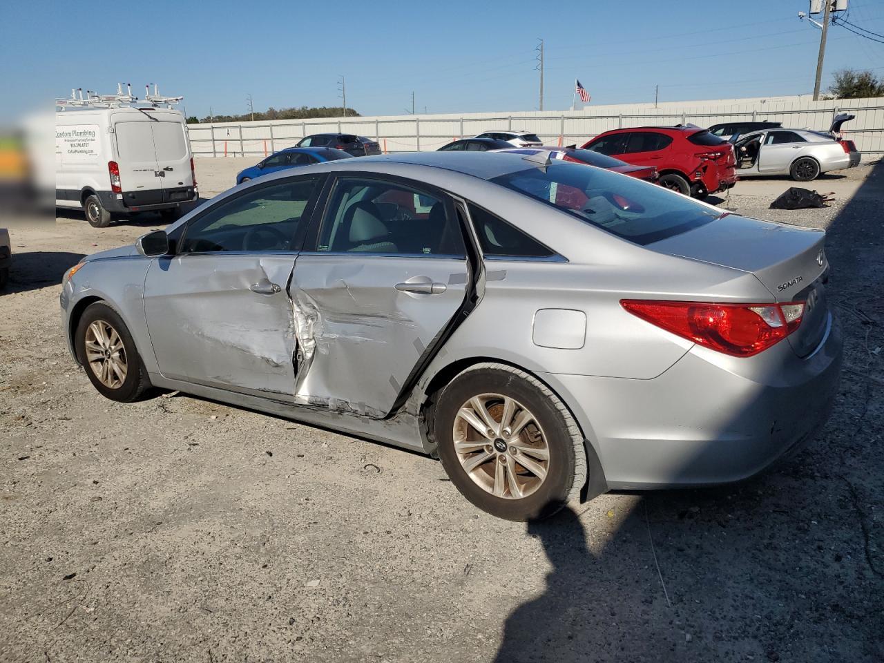 2013 Hyundai Sonata VIN 5NPEB4AC3DH529824 Copart auction photo, side / front end damage thumbnail 2