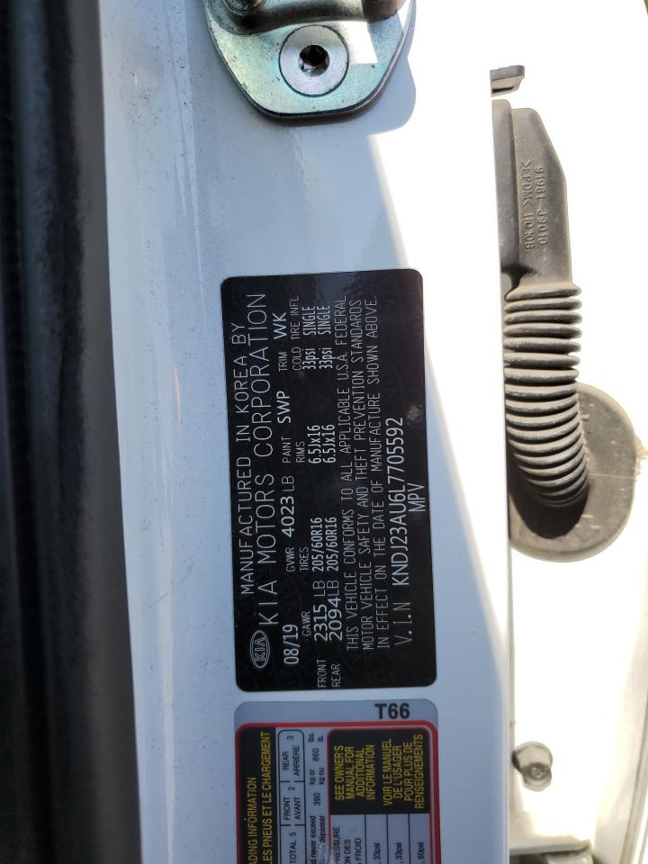 2020 KIA Soul VIN KNDJ23AU6L7705592 Copart auction photo, rear end damage thumbnail 12
