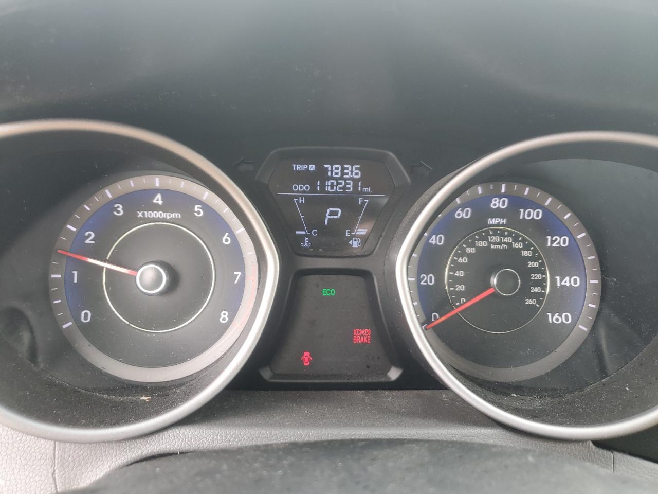 2013 Hyundai Elantra VIN KMHDH4AE7DU674457 Copart auction photo, vandalism damage thumbnail 9