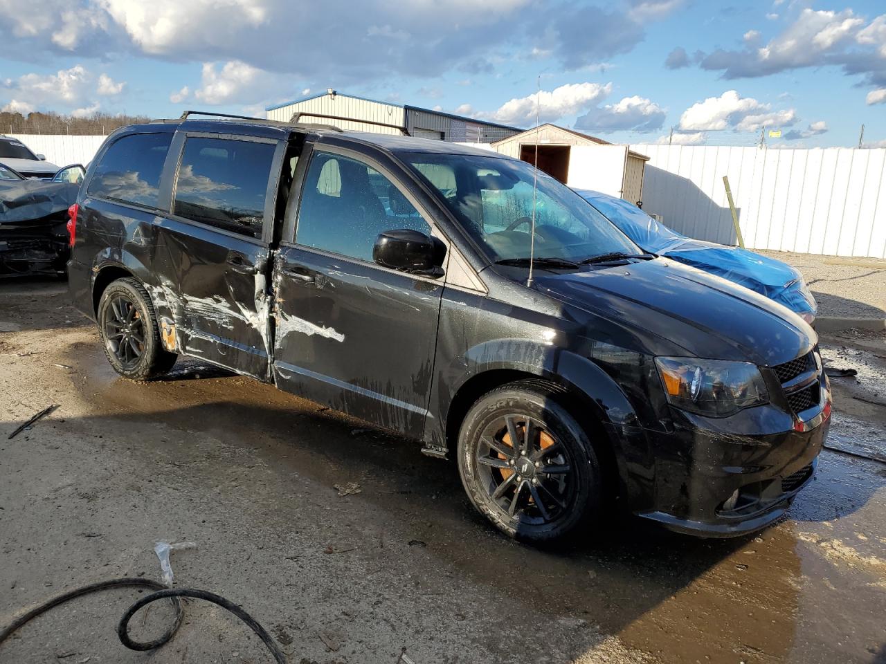 2019 Dodge Caravan VIN 2C4RDGEG2KR716921 Copart auction photo, side damage thumbnail 4