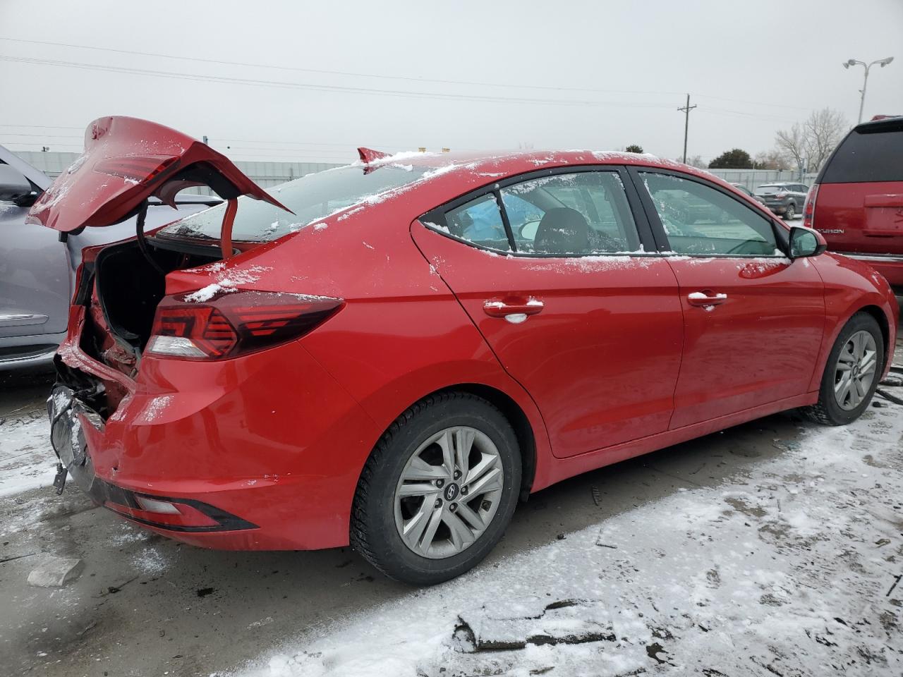 2020 Hyundai Elantra VIN 5NPD84LFXLH592693 Copart auction photo, rear end damage thumbnail 3