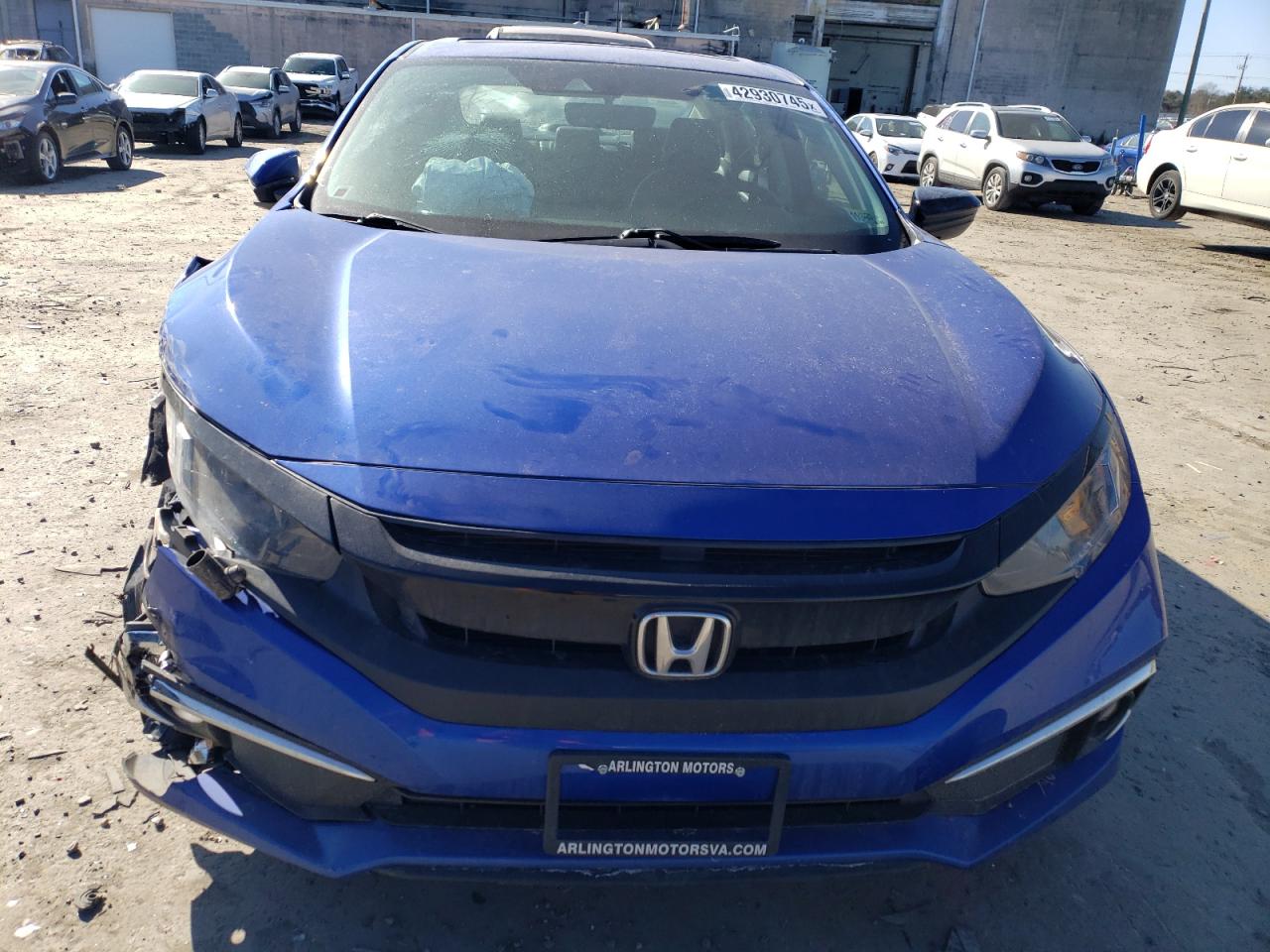 2020 Honda Civic VIN 19XFC1F79LE014597 Copart auction photo, front end / minor dent/scratches damage thumbnail 5