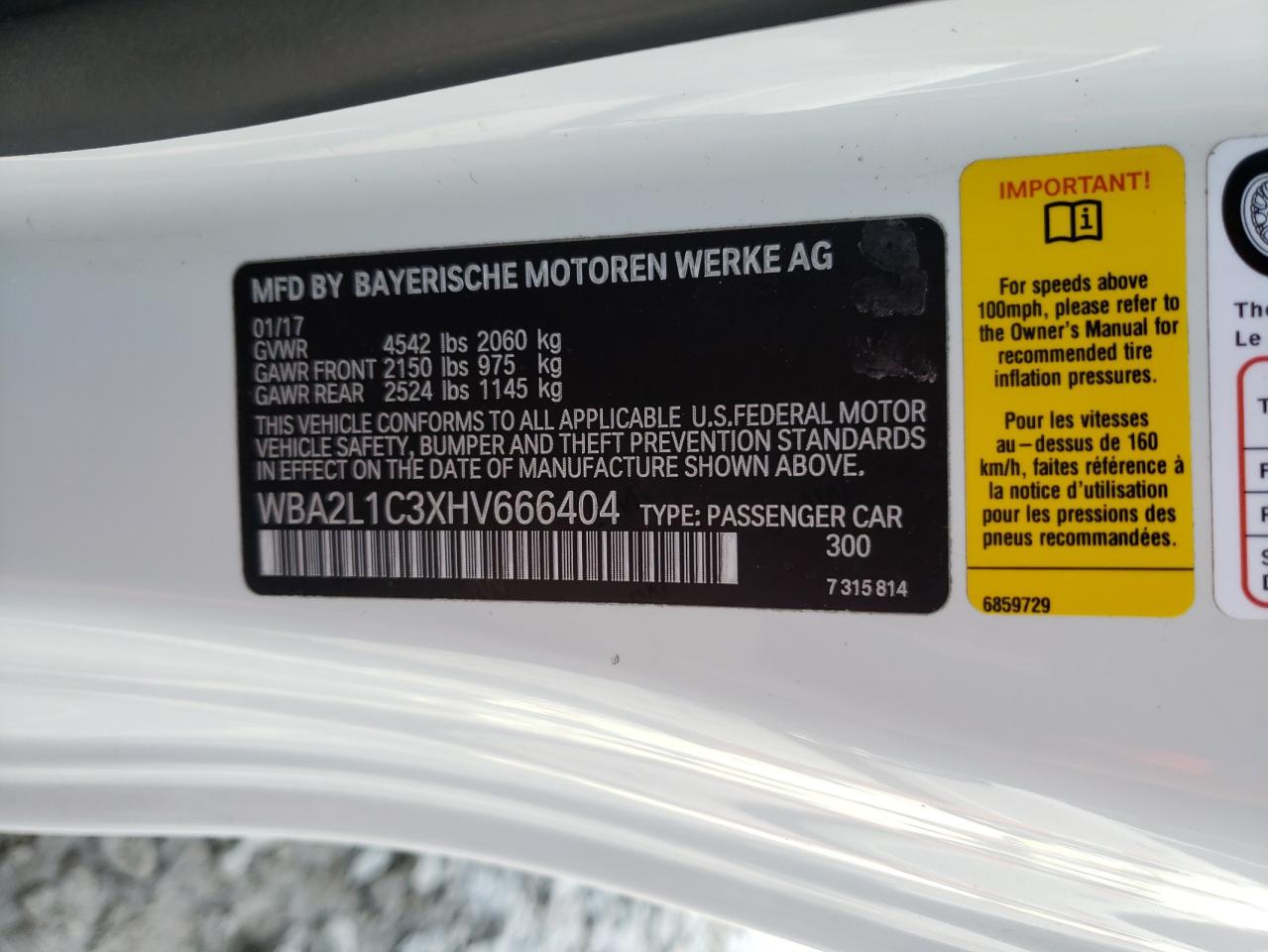 2017 BMW M2 VIN WBA2L1C3XHV666404 Copart auction photo, mechanical damage thumbnail 13