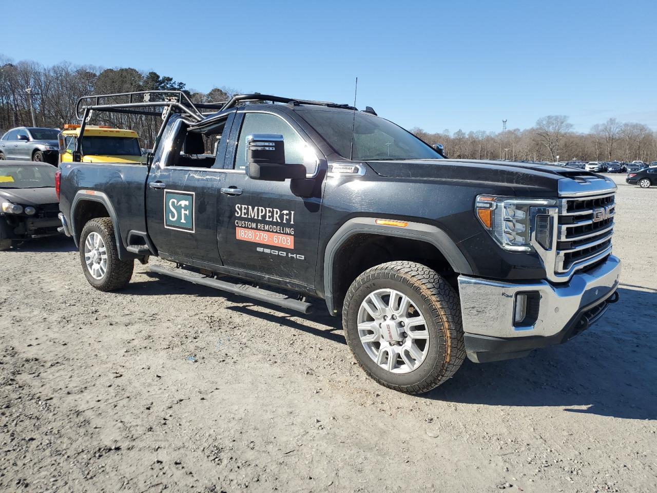 2021 GMC Sierra VIN 1GT49UEY3MF100786 Copart auction photo, side / minor dent/scratches damage thumbnail 4