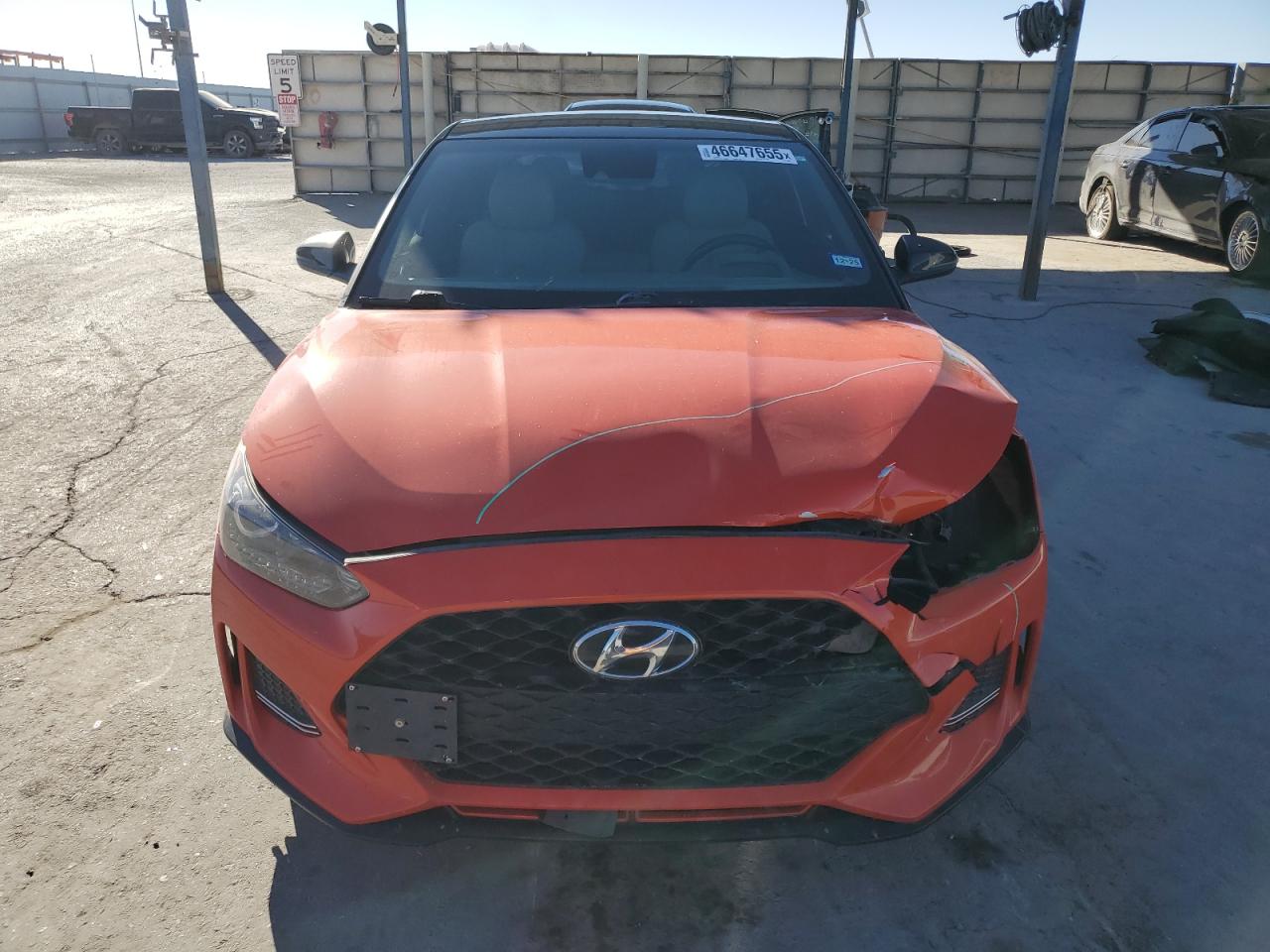 2020 Hyundai Veloster VIN KMHTH6AB1LU022395 Copart auction photo, front end damage thumbnail 5