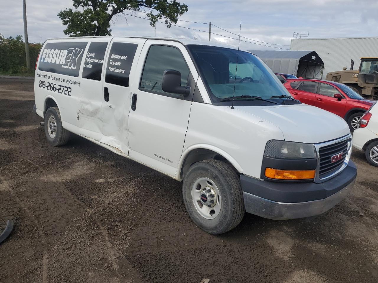 2013 GMC Savana VIN 1GTW7GBA9D1166148 Copart auction photo, side damage thumbnail 4