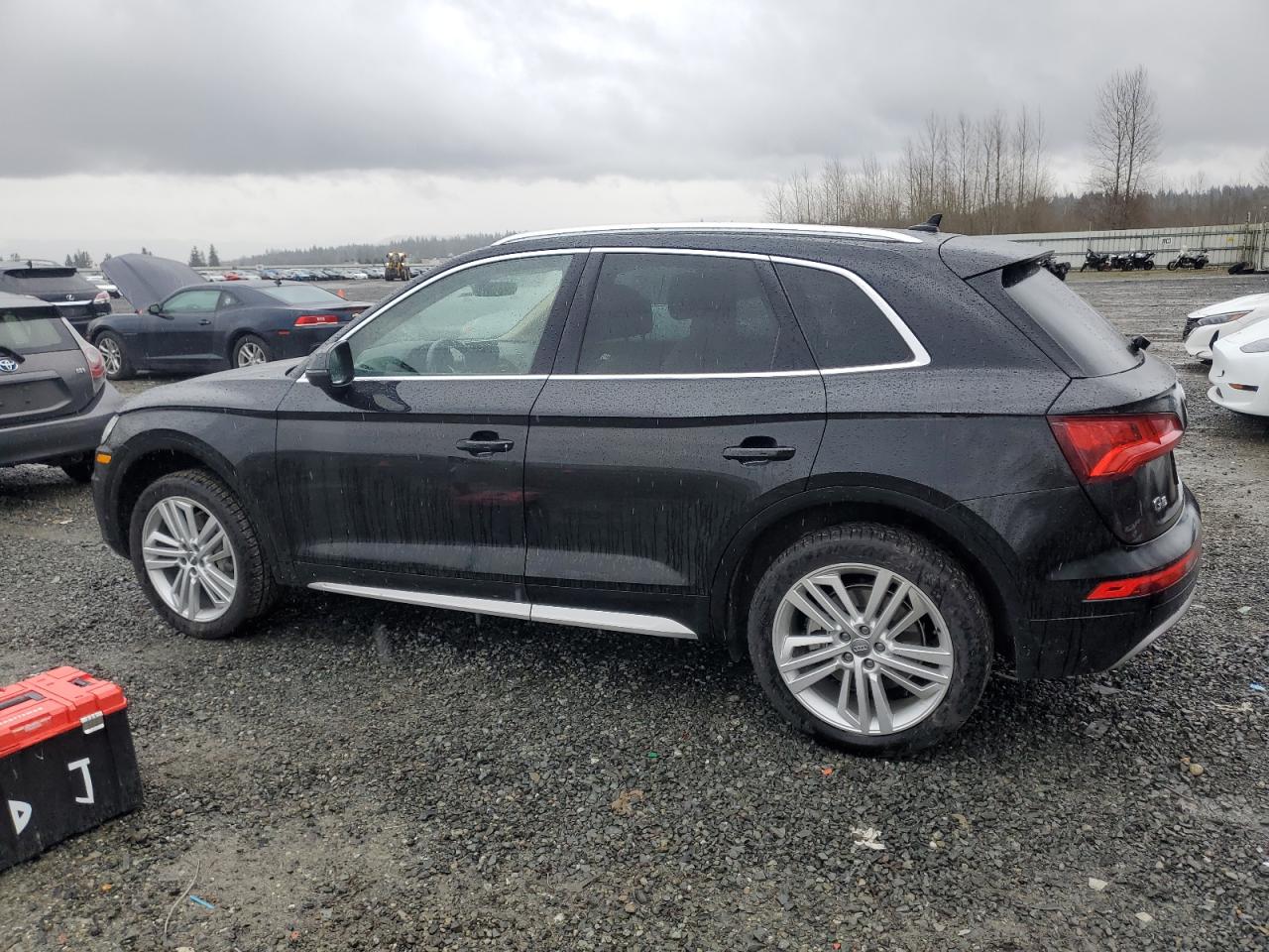 2018 Audi Q5 VIN WA1CNAFY8J2223842 Copart auction photo, undercarriage / side damage thumbnail 2