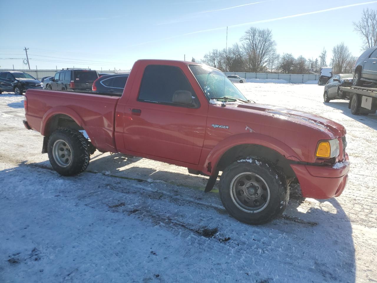 2003 Ford Ranger VIN 1FTYR10U93TA20266 Copart auction photo, all over damage thumbnail 4