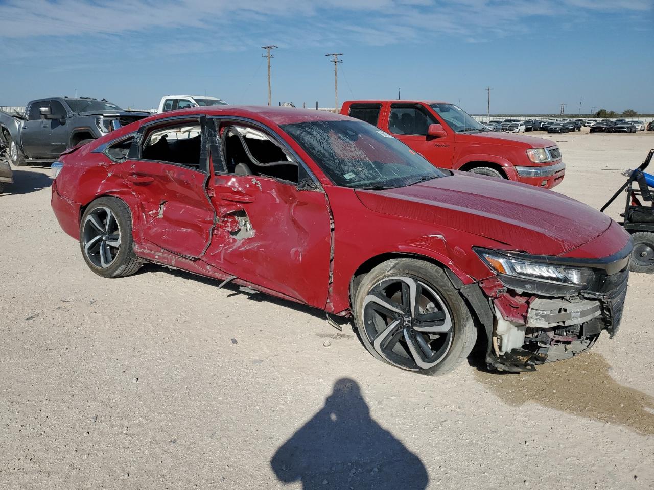 2020 Honda Accord VIN 1HGCV1F33LA059419 Copart auction photo, side / rear end damage thumbnail 4
