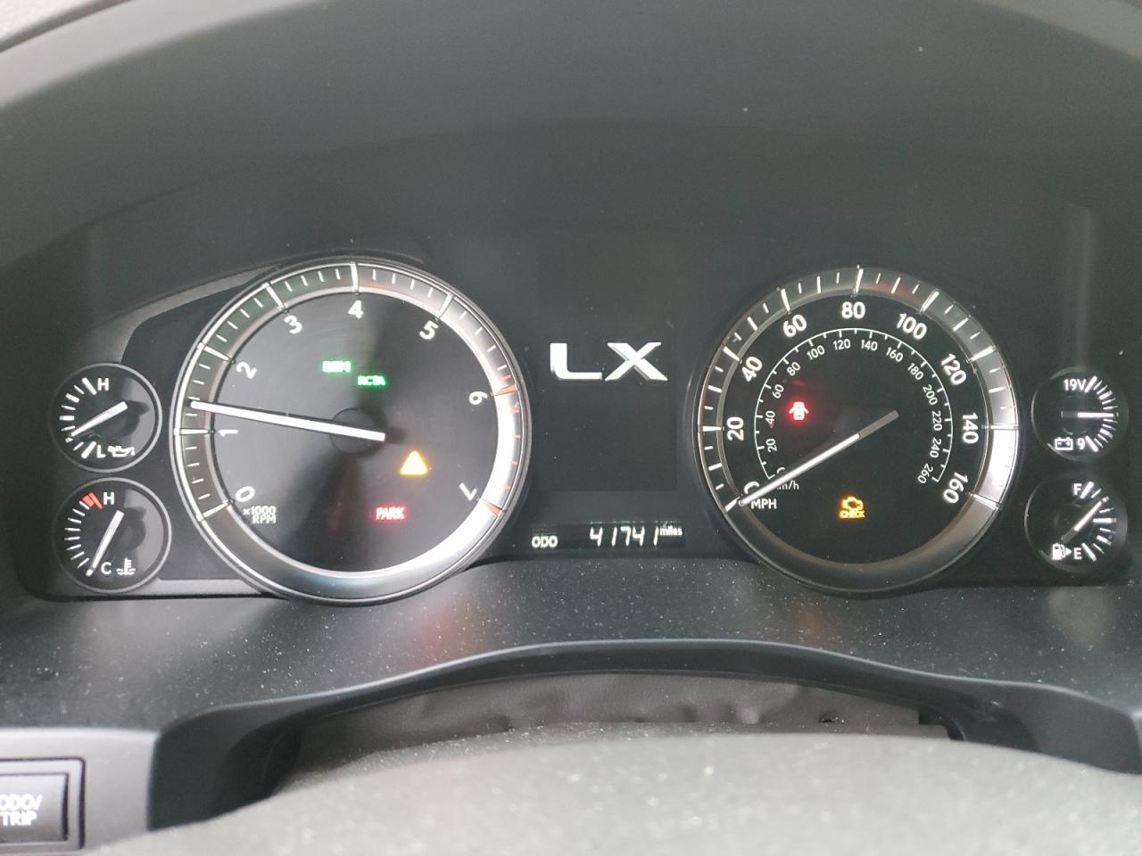 2021 Lexus LX VIN JTJFY7AX3M4344084 Copart auction photo, front end / side damage thumbnail 9