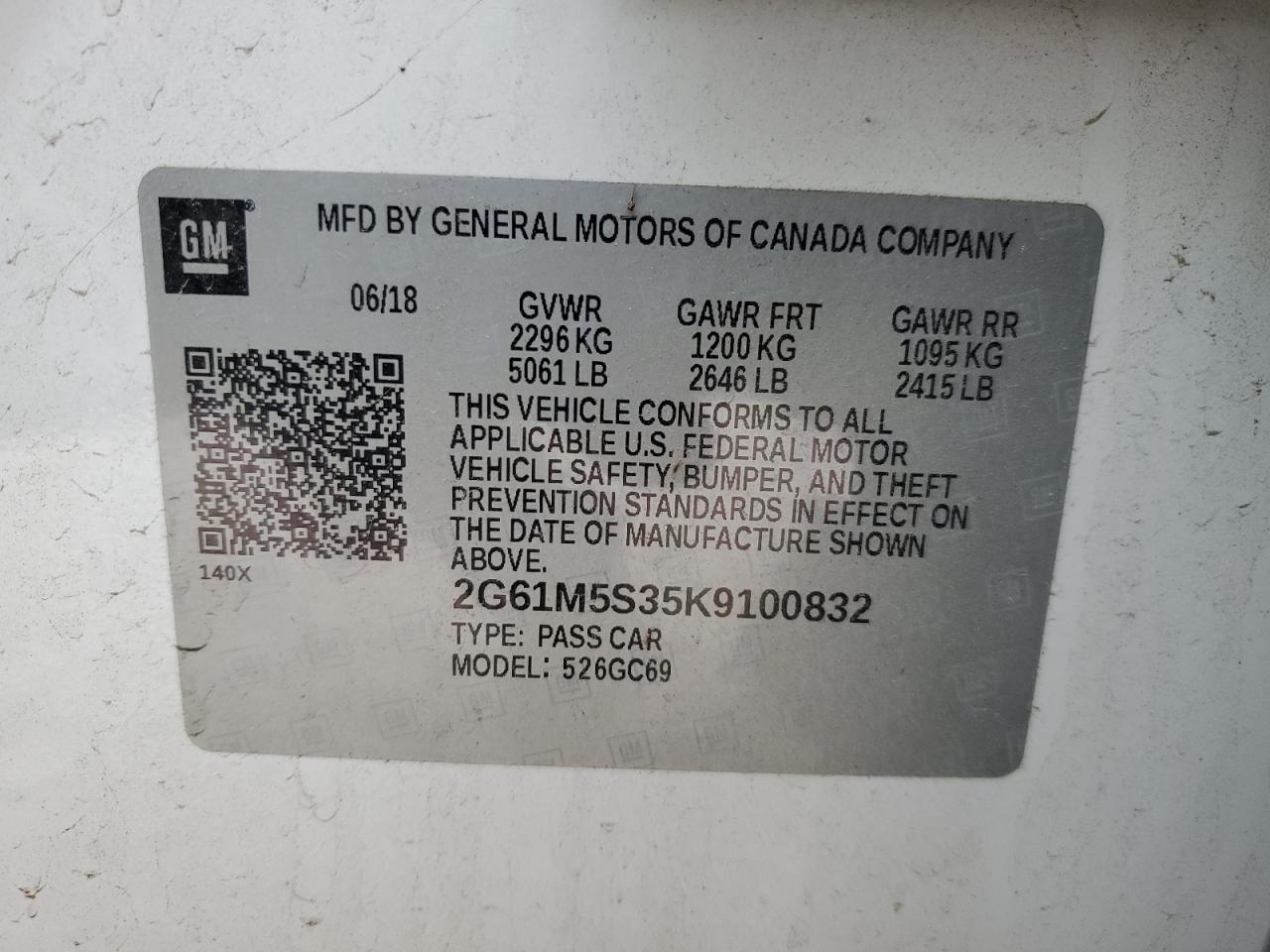 2019 Cadillac XTS VIN 2G61M5S35K9100832 Copart auction photo, front end damage thumbnail 13