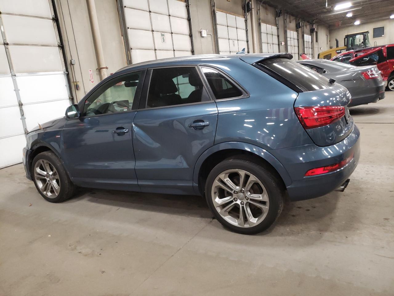 2018 Audi Q3 VIN WA1ECCFS3JR008222 Copart auction photo, front end / side damage thumbnail 2