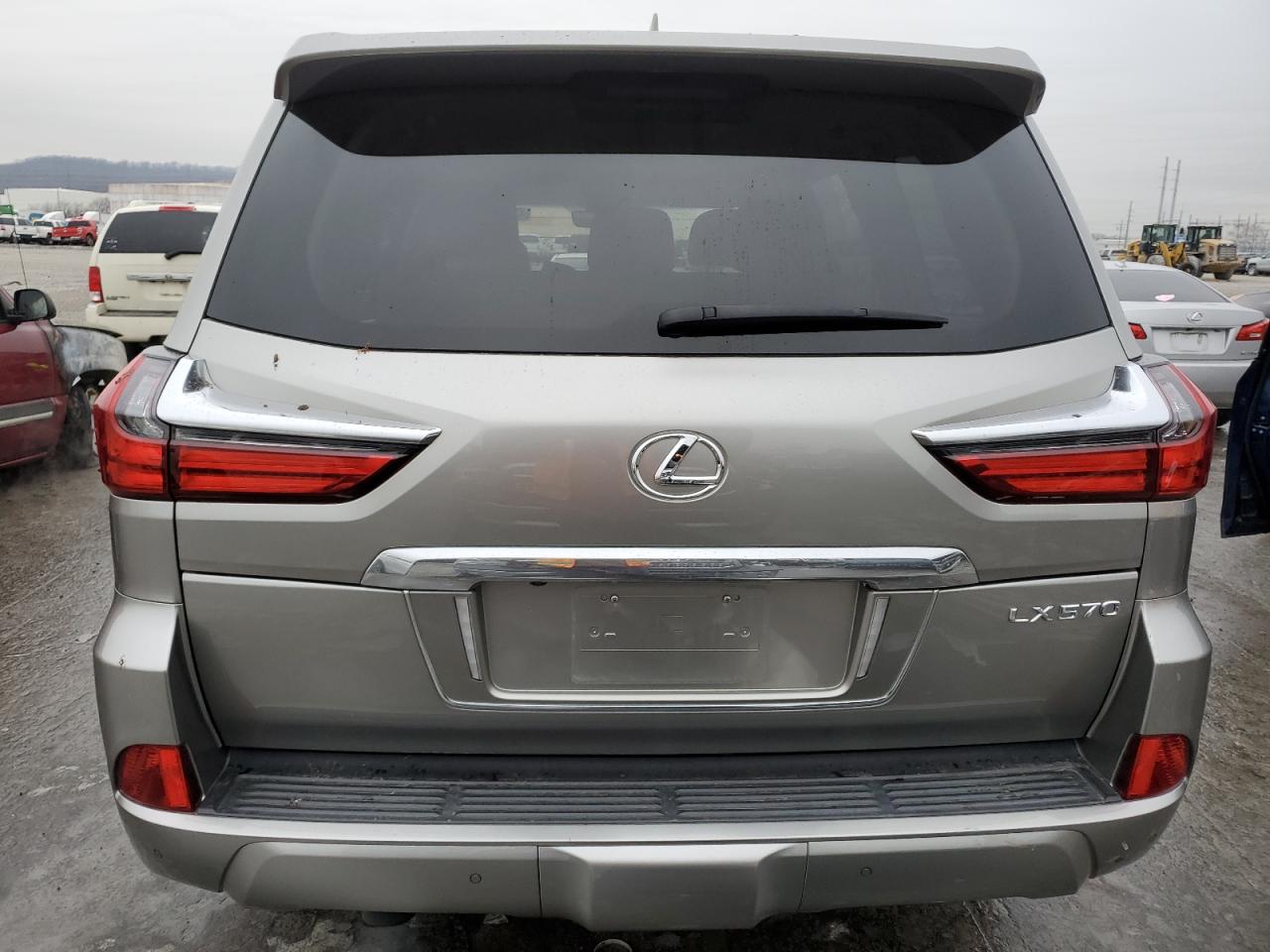 2021 Lexus LX VIN JTJFY7AX3M4344084 Copart auction photo, front end / side damage thumbnail 6