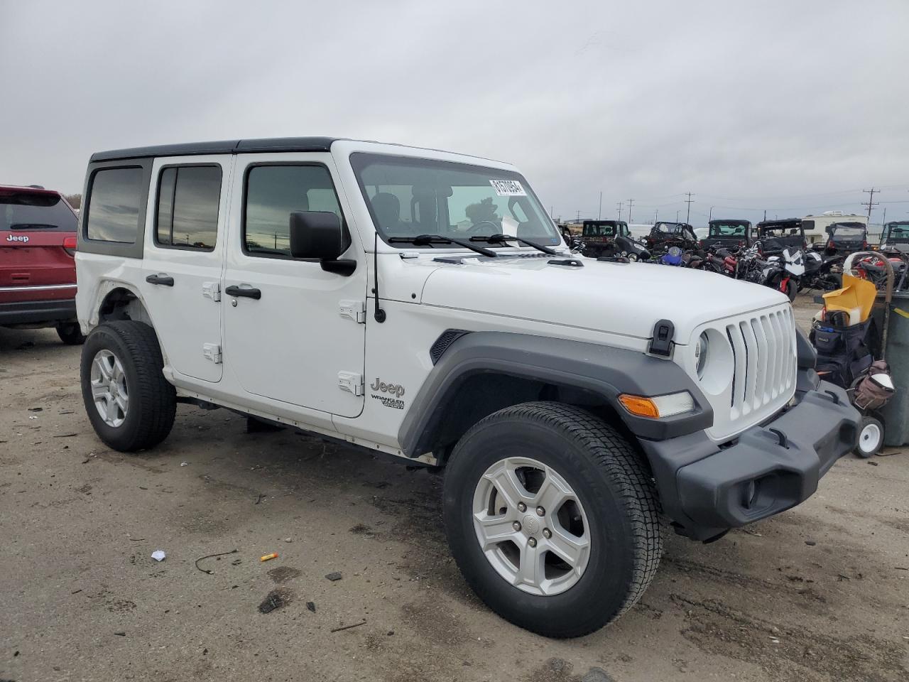 2021 Jeep Wrangler VIN 1C4HJXDN4MW616477 Copart auction photo, rear end / side damage thumbnail 4