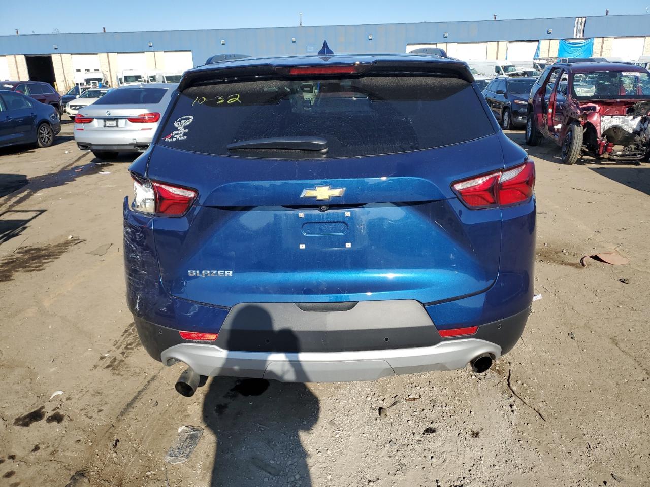 2022 Chevrolet Blazer VIN 3GNKBCR41NS177013 Copart auction photo, rear end / side damage thumbnail 6