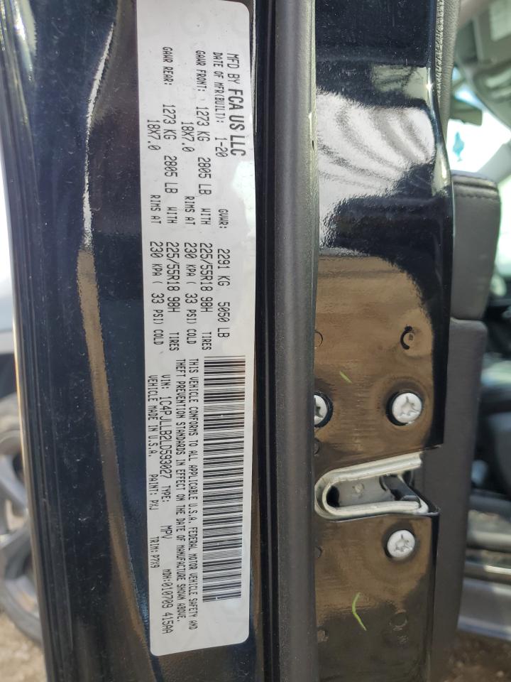 2020 Jeep Grand Cherokee VIN 1C4PJLLB2LD593027 Copart auction photo, all over damage thumbnail 16