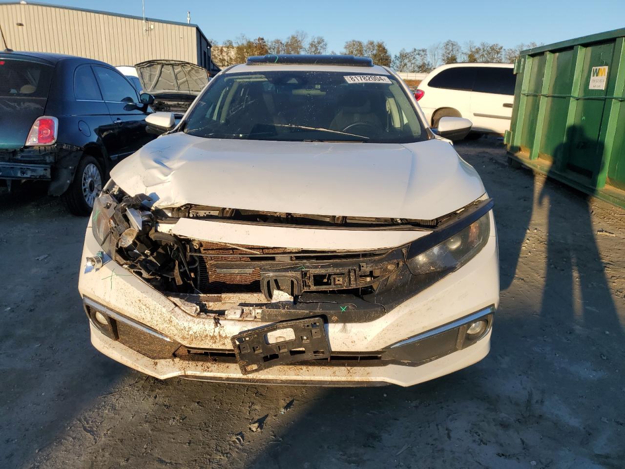 2020 Honda Civic VIN 19XFC1F30LE010788 Copart auction photo, front end / side damage thumbnail 5