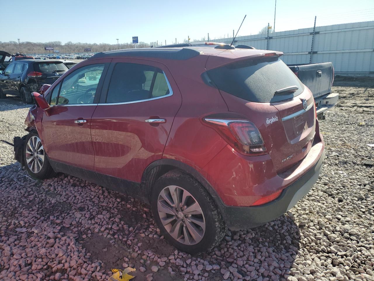 2017 Buick Encore VIN KL4CJASB0HB067836 Copart auction photo, front end / side damage thumbnail 2