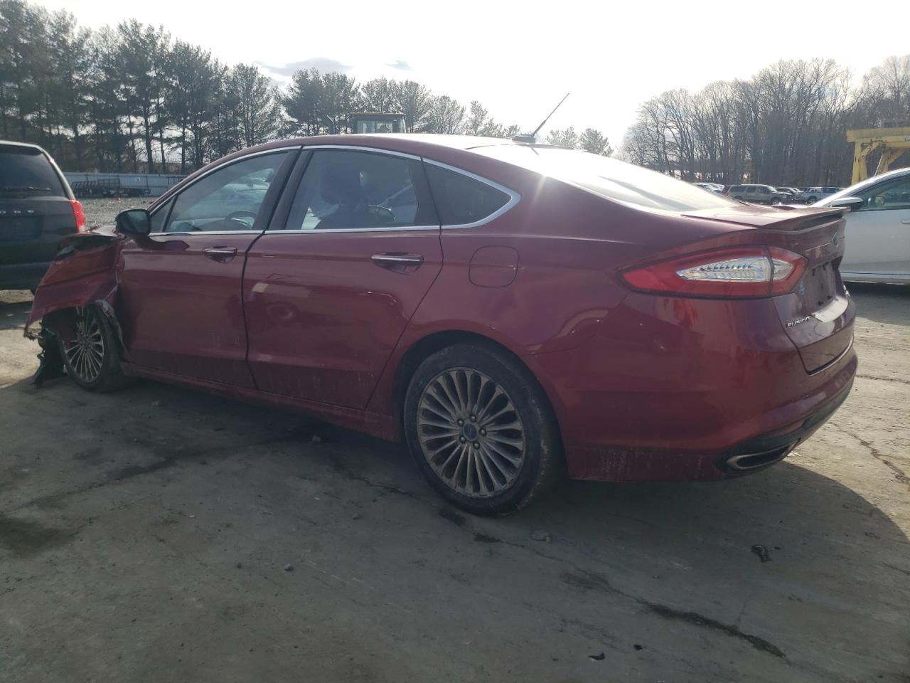 2014 Ford Fusion VIN 3FA6P0K90ER311197 Copart auction photo, front end / side damage thumbnail 2