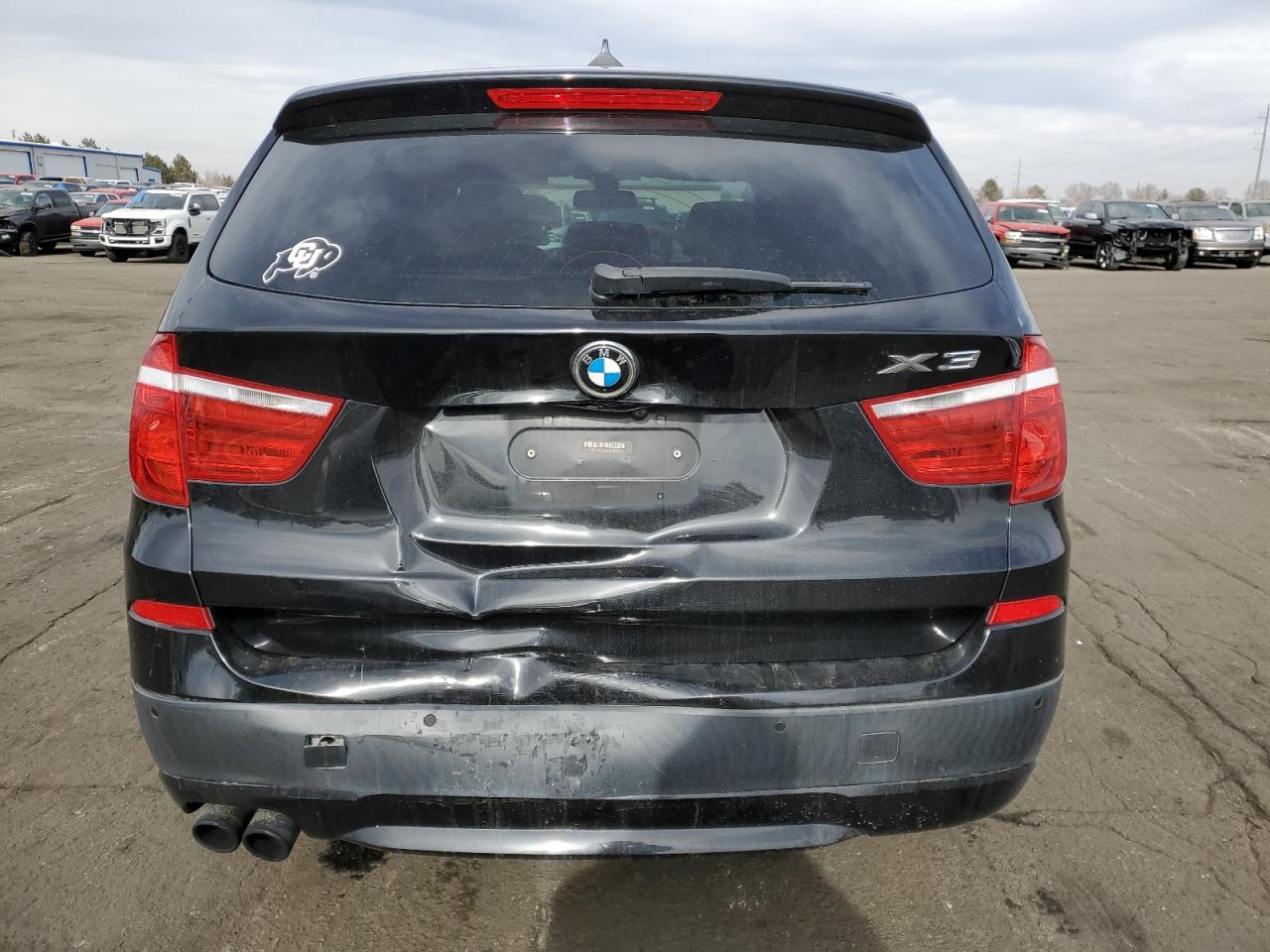 2013 BMW X3 VIN 5UXWX9C55D0A18437 Copart auction photo, rear end damage thumbnail 6