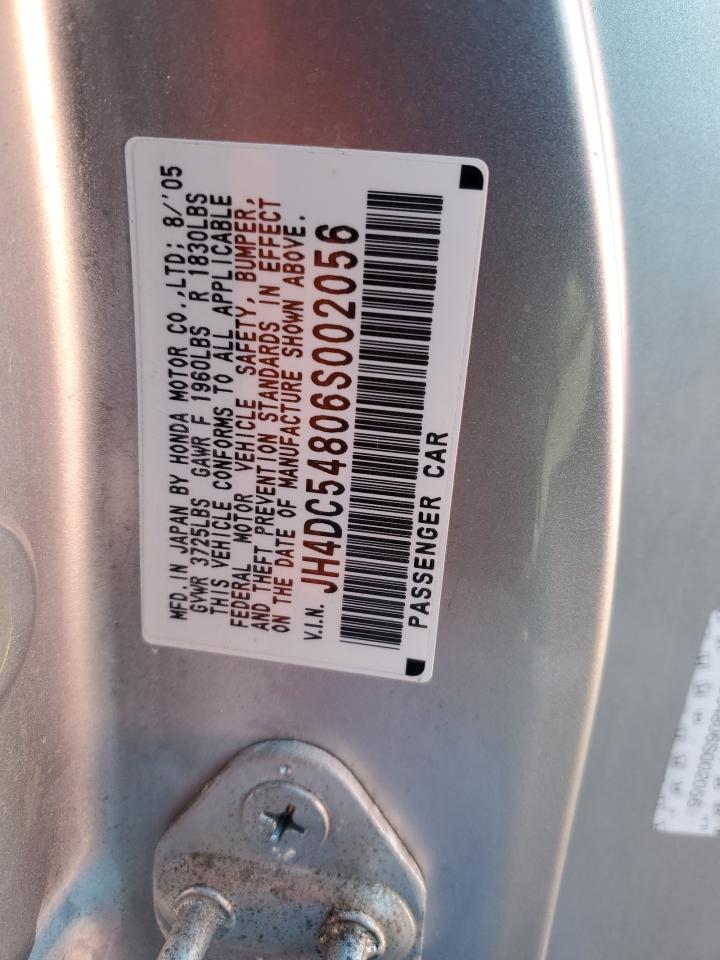 2006 Acura RSX VIN JH4DC54806S002056 Copart auction photo, minor dent/scratches damage thumbnail 12