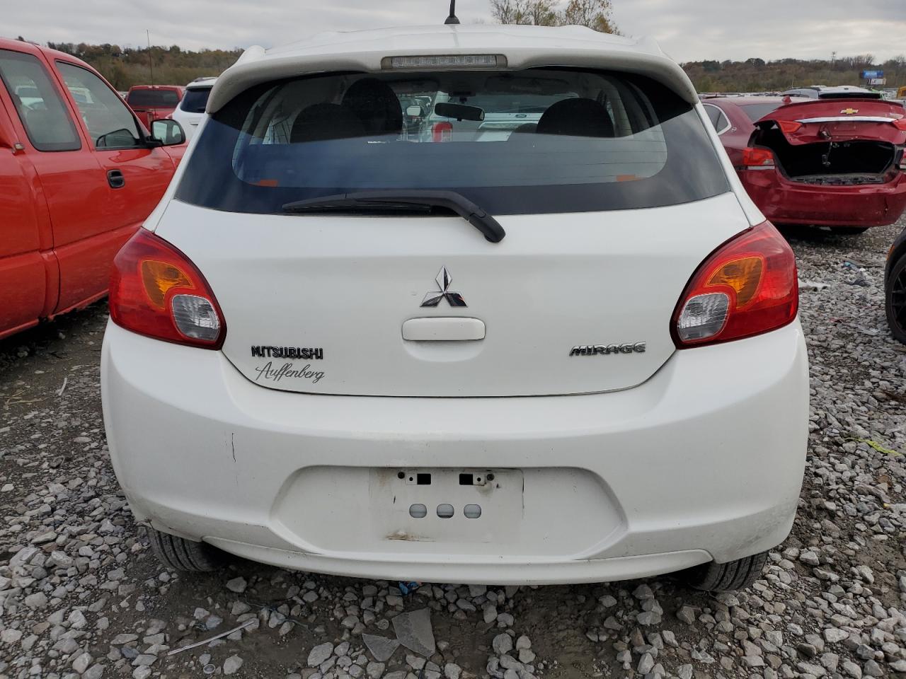 2015 Mitsubishi Mirage VIN ML32A3HJ5FH032640 Copart auction photo, front end / side damage thumbnail 6