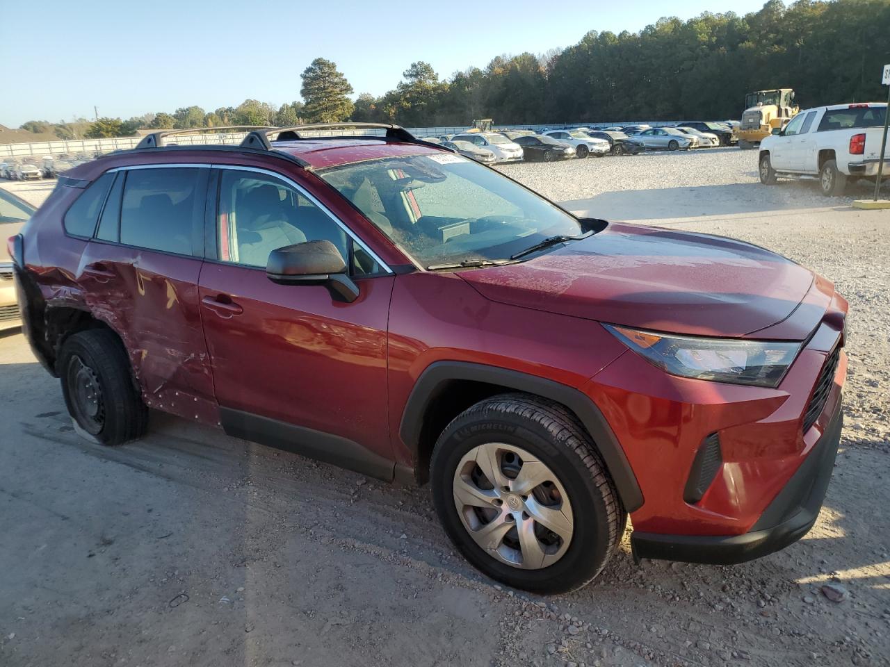 2019 Toyota RAV 4 VIN 2T3H1RFV1KW009585 Copart auction photo, side damage thumbnail 4