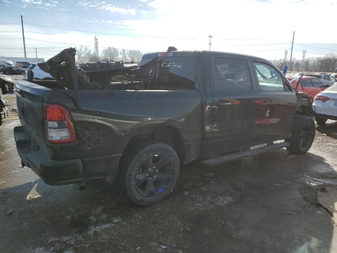2019 RAM 1500 VIN 1C6RRFFG7KN910701 Copart auction photo, front end damage thumbnail 3