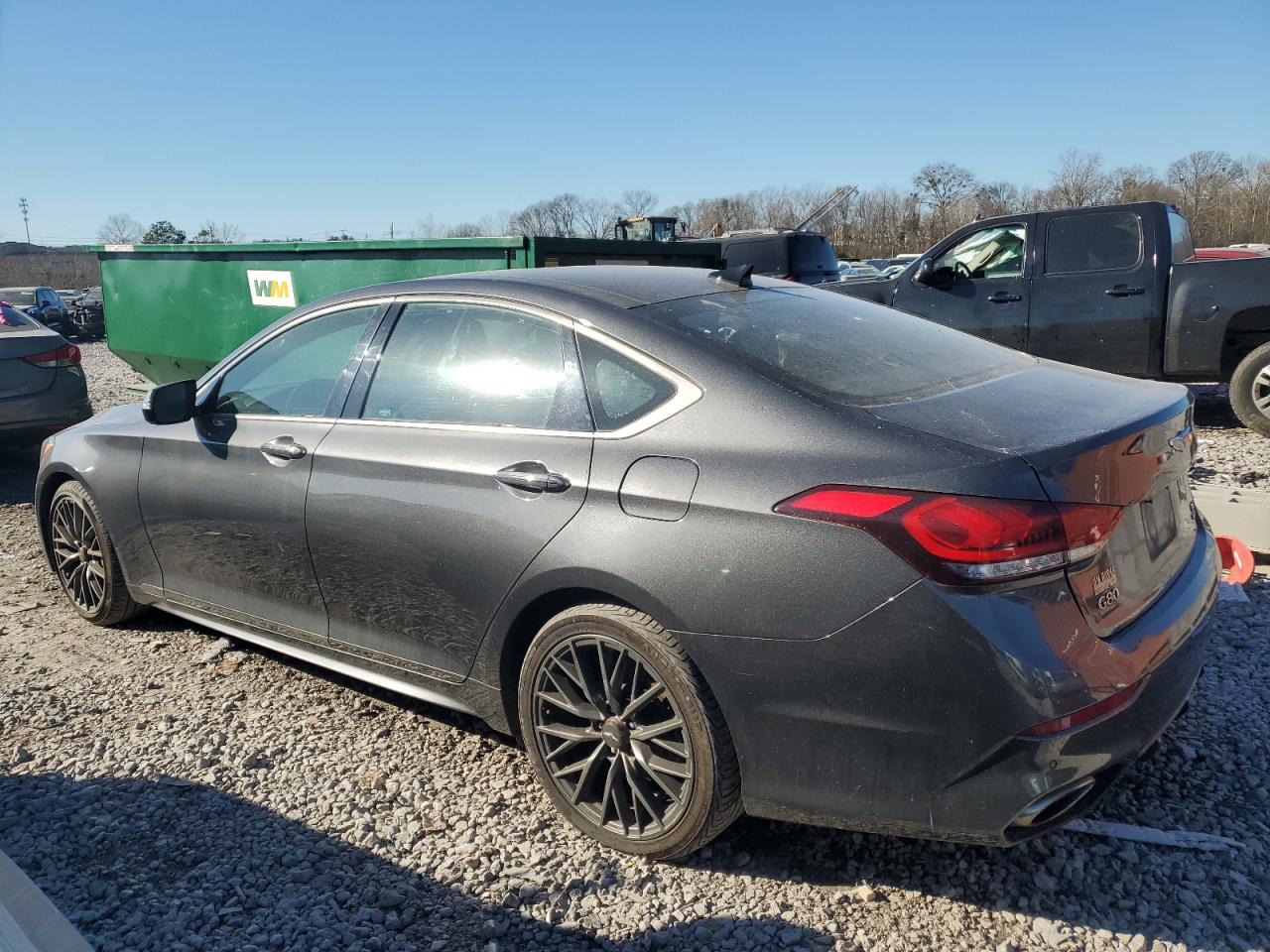 2020 Genesis G80 VIN KMTFN4JE2LU329553 Copart auction photo, side damage thumbnail 2