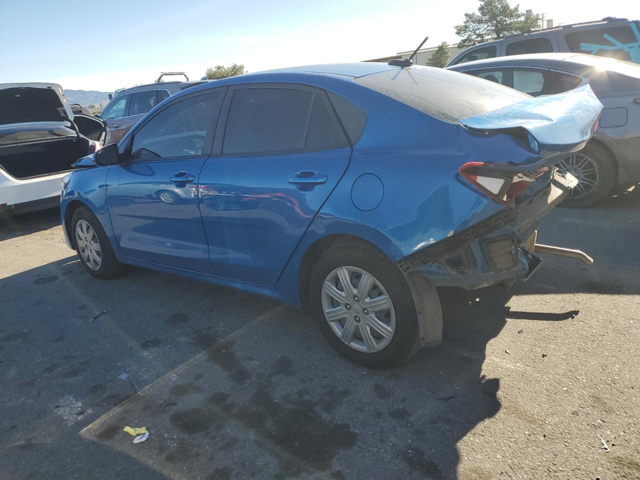 2021 KIA Rio VIN 3KPA24AD7ME366011 Copart auction photo, all over damage thumbnail 2