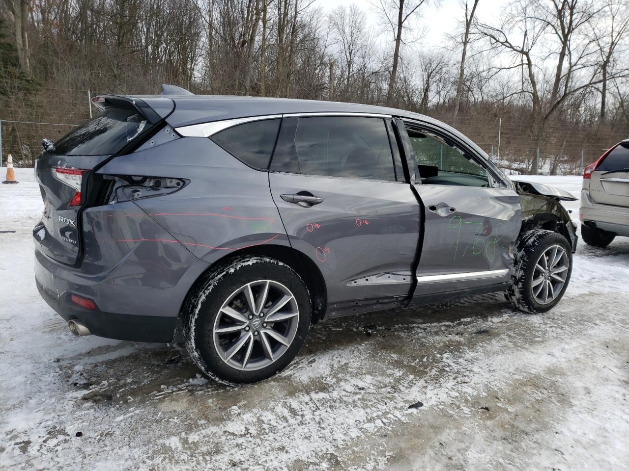 2021 Acura RDX VIN 5J8TC2H54ML031693 Copart auction photo, front end / side damage thumbnail 3