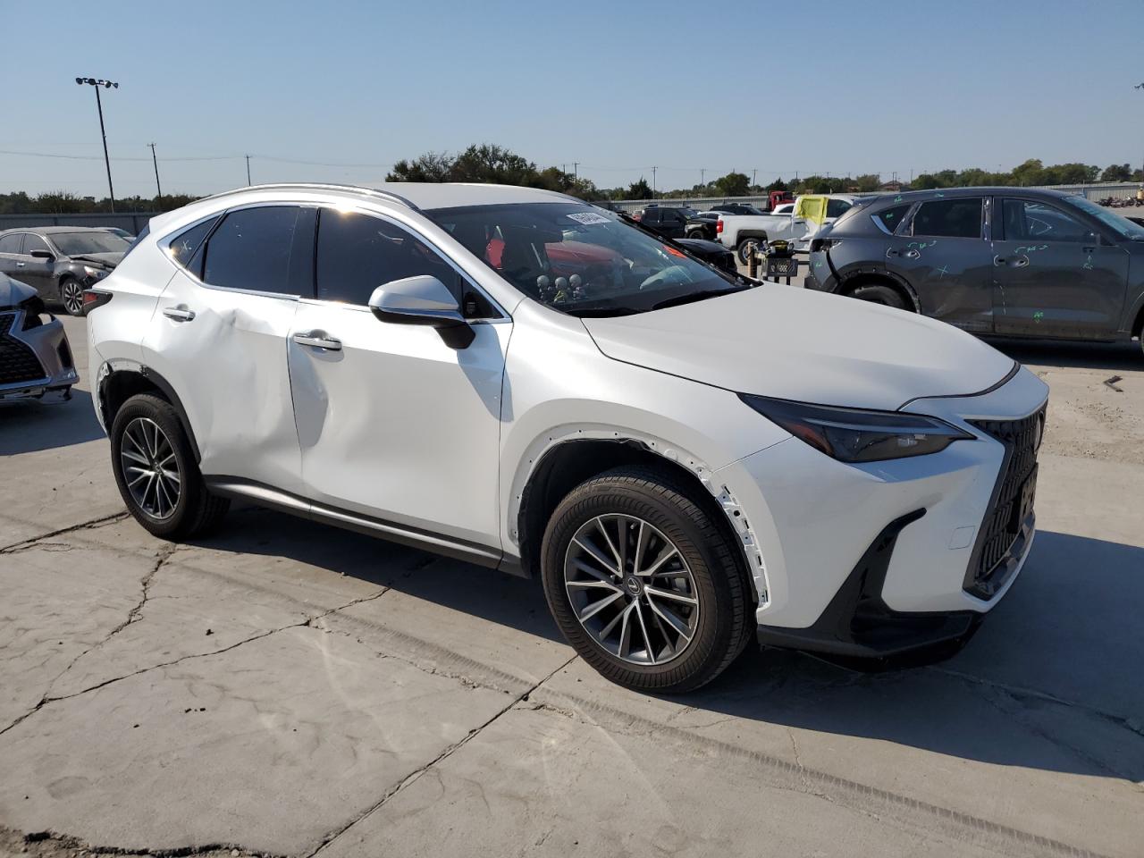 2022 Lexus NX VIN JTJADCAZXN5004099 Copart auction photo, vandalism / side damage thumbnail 4