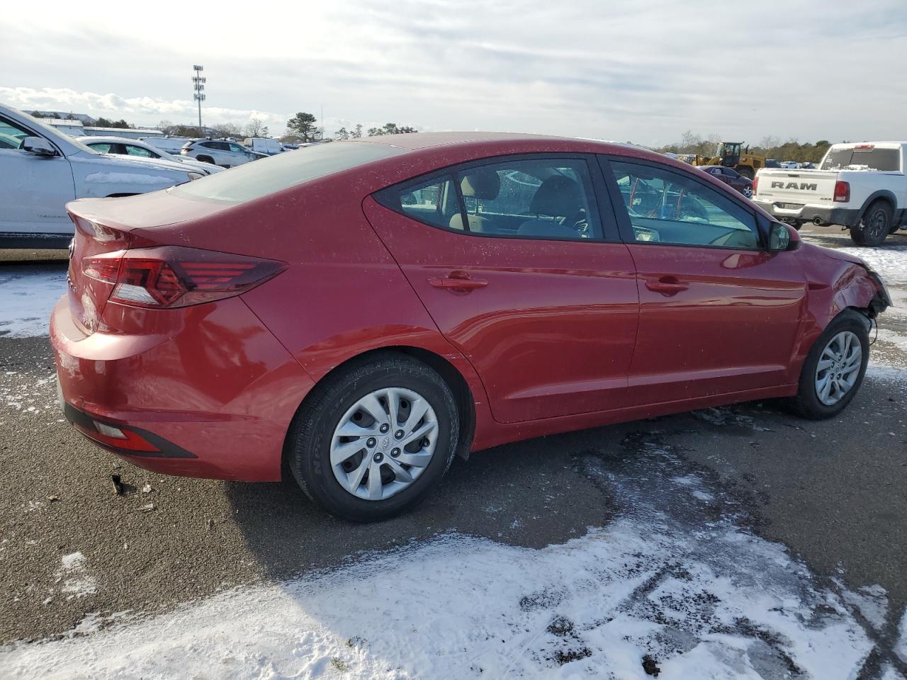 2020 Hyundai Elantra VIN KMHD74LF3LU925191 Copart auction photo, front end / side damage thumbnail 3