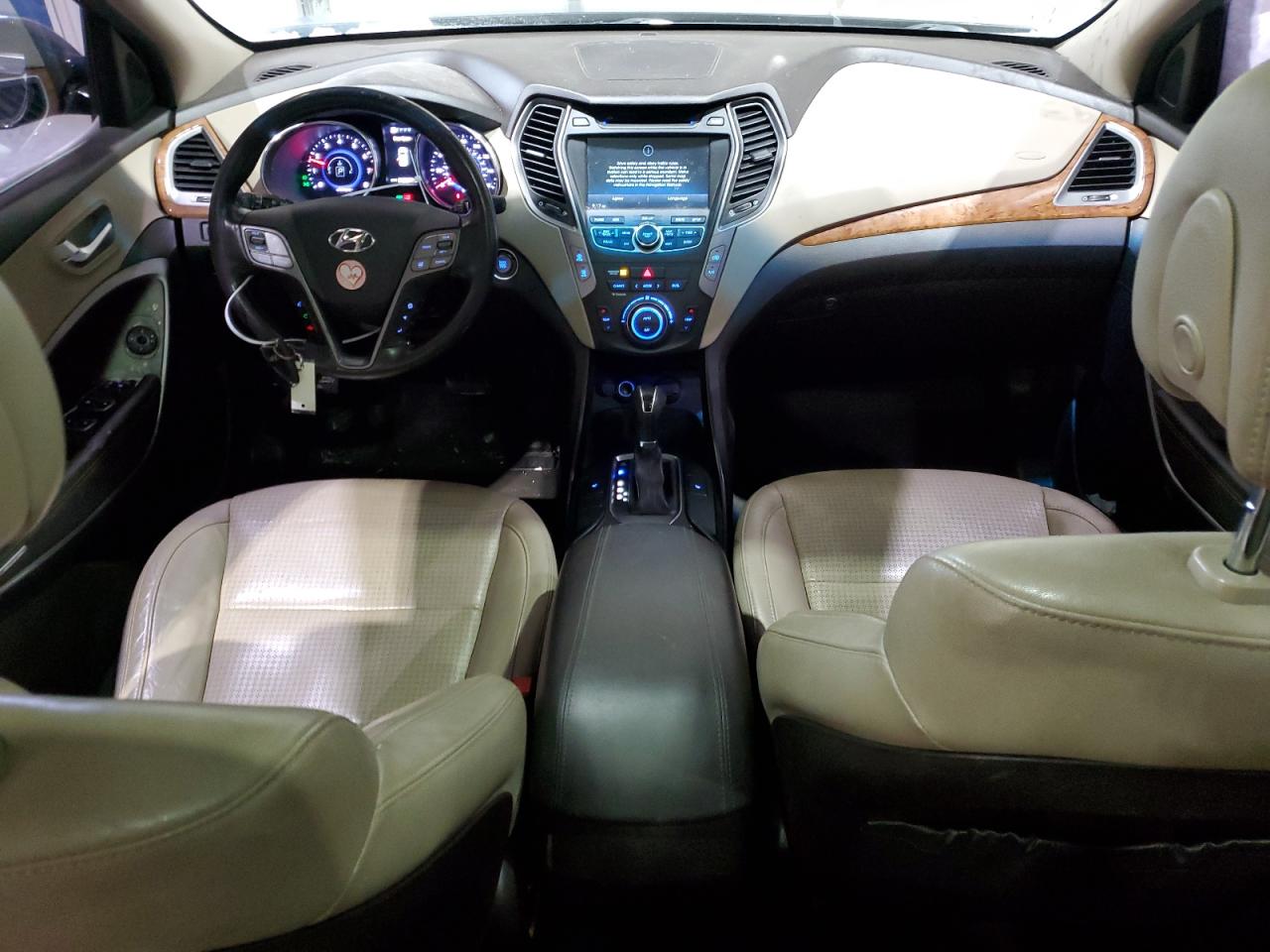 2013 Hyundai Santa Fe VIN 5XYZU3LB5DG015667 Copart auction photo, front end / side damage thumbnail 8