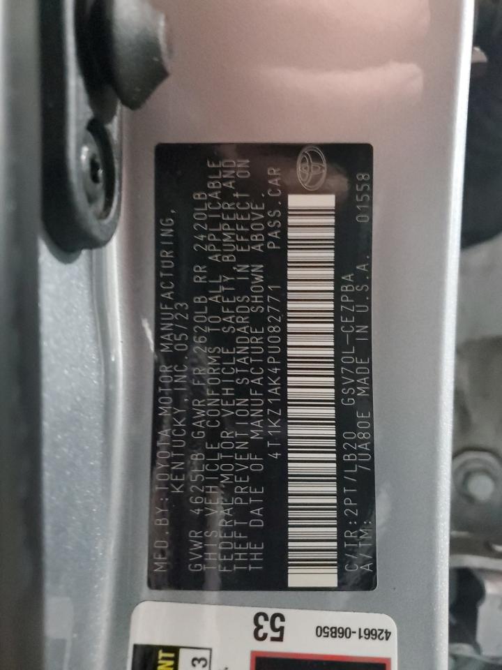 2023 Toyota Camry VIN 4T1KZ1AK4PU082771 Copart auction photo, front end damage thumbnail 13