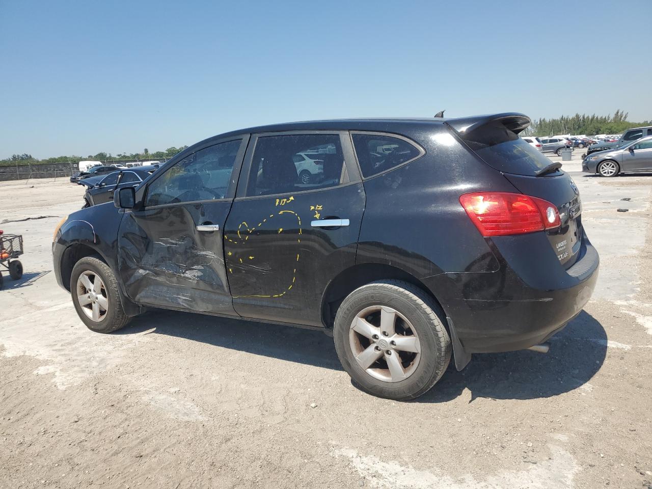 2010 Nissan Rogue VIN JN8AS5MT5AW027407 Copart auction photo, side / front end damage thumbnail 2