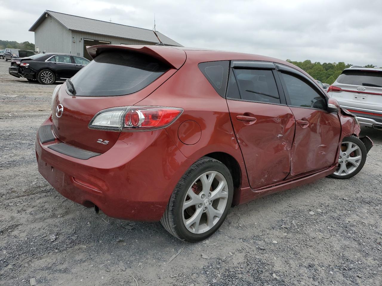 2010 Mazda 3 VIN JM1BL1H69A1138047 Copart auction photo, front end / side damage thumbnail 3