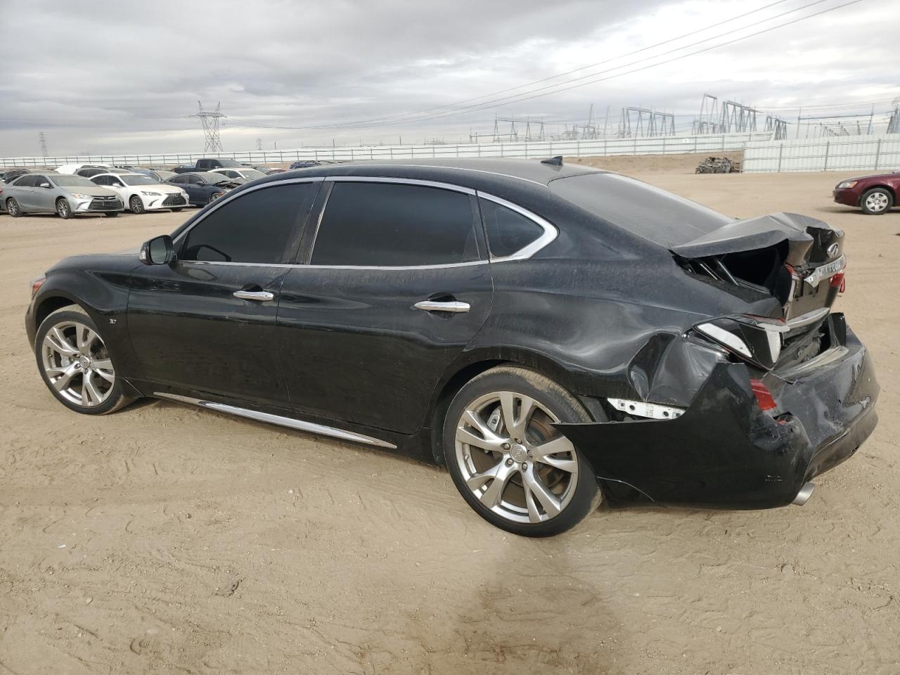 2015 Infiniti Q70 VIN JN1BY1PP0FM600547 Copart auction photo, rear end damage thumbnail 2