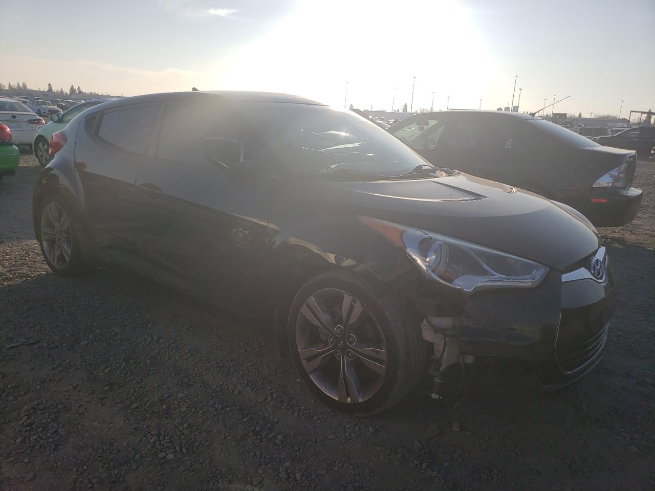 2012 Hyundai Veloster VIN KMHTC6AD3CU069881 Copart auction photo, side damage thumbnail 4