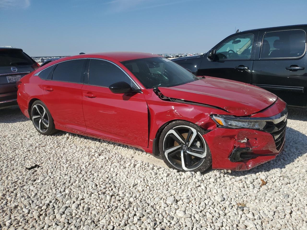2022 Honda Accord VIN 1HGCV3F27NA026963 Copart auction photo, front end / side damage thumbnail 4