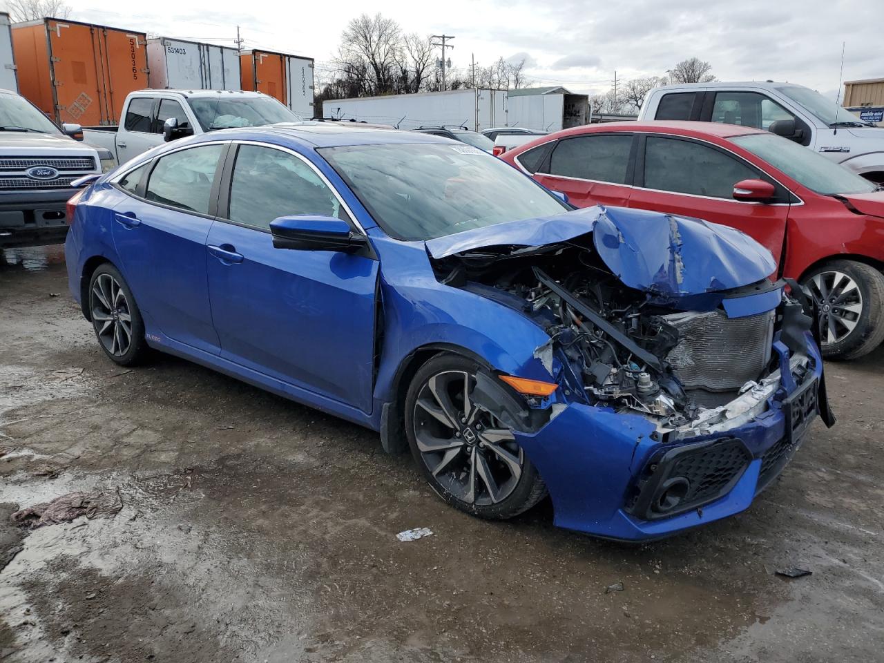 2017 Honda Civic VIN 2HGFC1E58HH703608 Copart auction photo, front end damage thumbnail 4